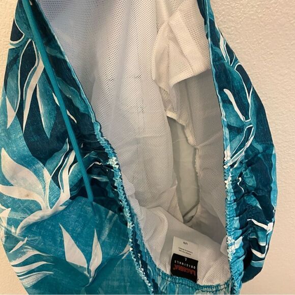 Laguna originals Mens Board swim beach Trunks Shorts Aqua teal blue drawstring L - Picture 8 of 8
